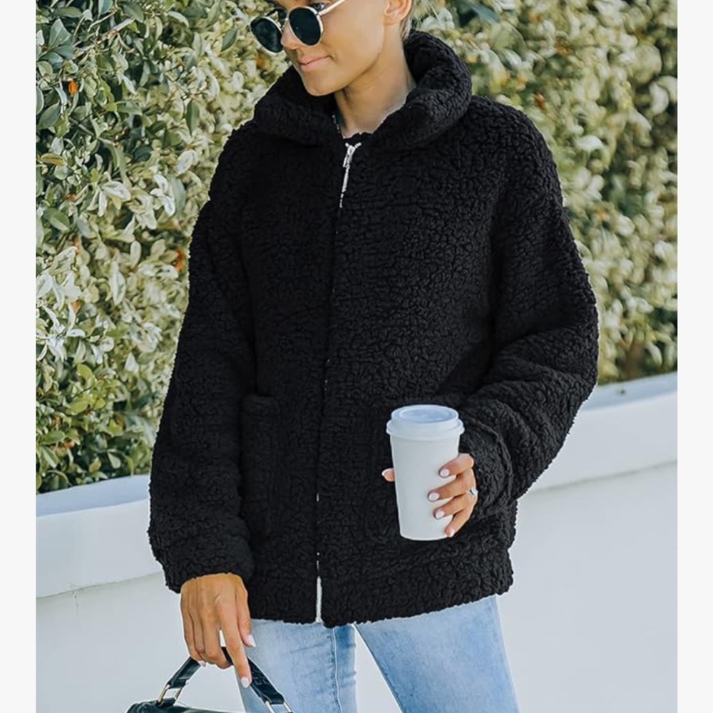 NWOT PrettyGarden Women's Sherpa Fleece Faux Fur Shearling Oversized Jacket